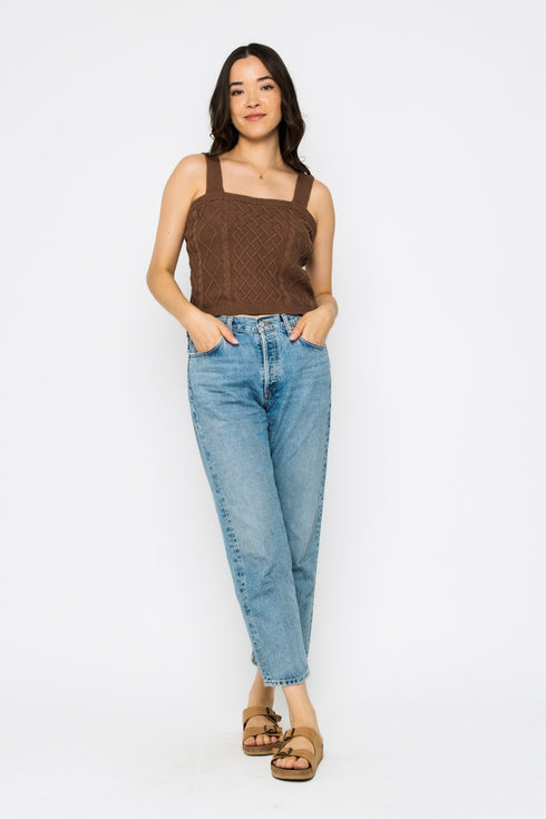Madelyn-Cabled Sweater Cami